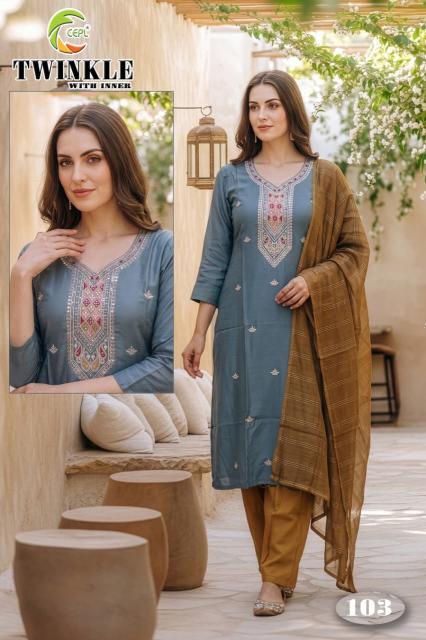 Desi kudi twinkle 3pcs kurtis official wholesaler